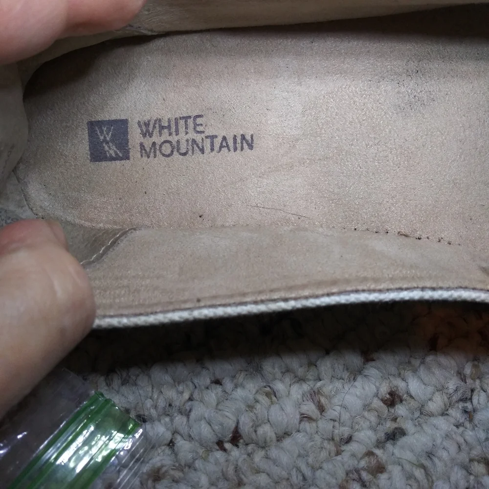 White Mountain Alfresco Cream & Black Silver Studded Espadrille Flats - Picture 3 of 12